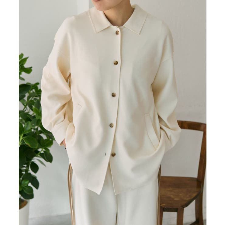 PAL GROUP OUTLET 【ear PAPILLONNER】シャツライクアウター【SUM1 STYLE】 アウター(厚地の外套・上衣など)