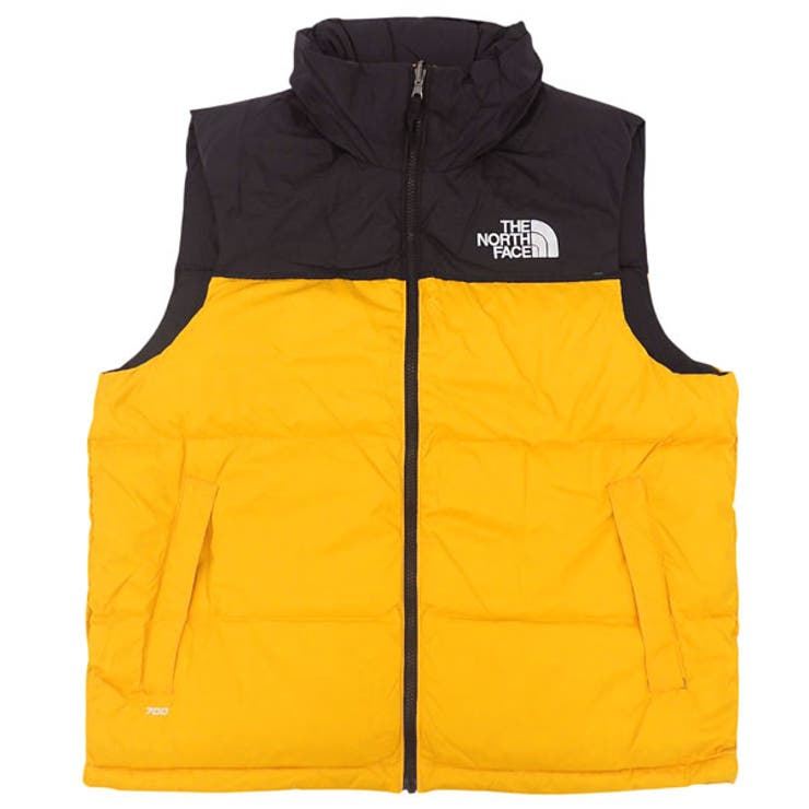 【10％OFF引き換え証！6/11(木)1:59まで】Riverall THE NORTH FACE 北の方人間の顔 落ちこむより良い メンズ M ナイロン 黄色 M 98 RETRO NUPTSE VEST NF0A3JQQ-ZU3-SGBKM THE