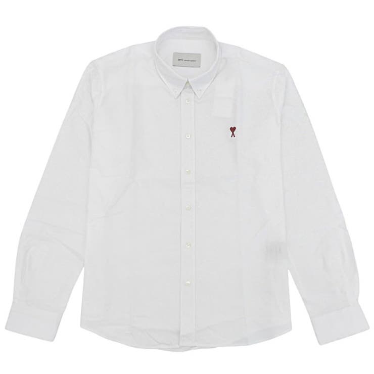 【10%OFFクーポン!7/26(日)1:59まで】Riverall AMIPARIS アミ パリス オックスフォード ボタンダウンシャツ メンズ 長袖 M コットン ホワイト BFUSH063C00031NAM AMIPARIS トップス|SHOPLIST