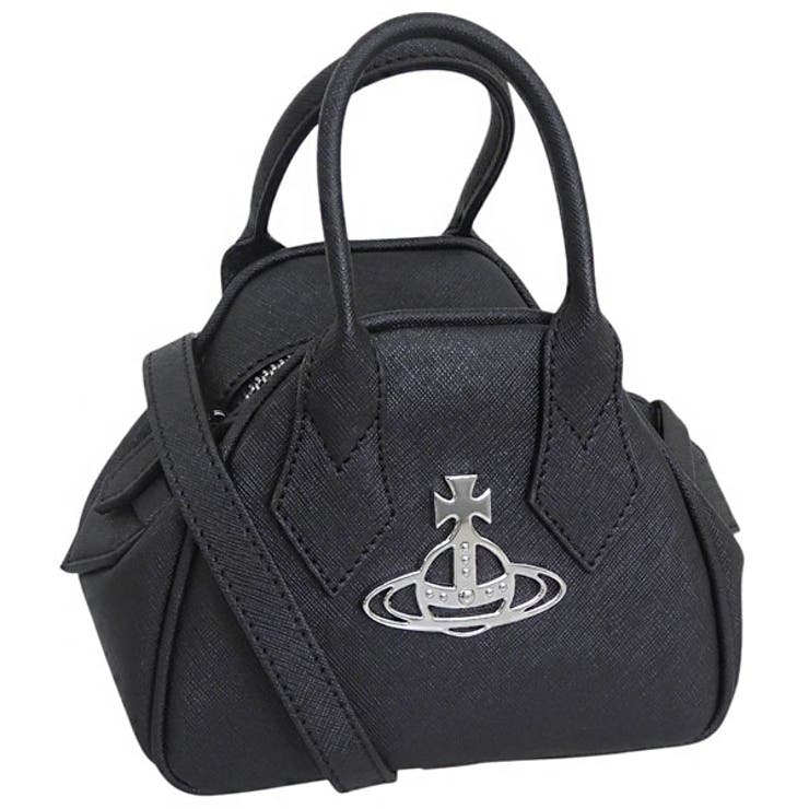 【10％OFFクーポン券！6/11(木)1:59まで】Riverall VIVIENNE WESTWOOD ヴィヴィアンウエストウッド 御徒面子 レディース 2WAY ショルダーバッグ ハンドバック 黒いこと SAFFIANO MINI YASMINE 45