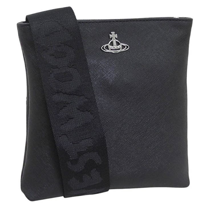 Riverall VIVIENNE WESTWOOD ヴィヴィアンウエストウッド 御徒面子 レディース ショルダーバッグ 黒いこと SQUIRE SQUARE CROSSBODY WITH WEBBING STRAP 51160006L001NN403 V
