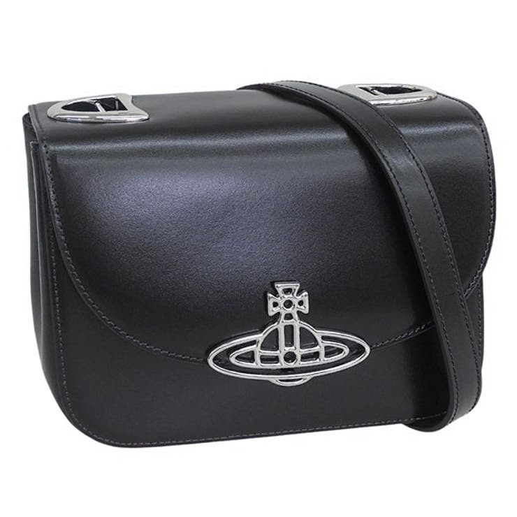 Riverall VIVIENNE WESTWOOD ヴィヴィアンウエストウッド 御徒面子 レディース ショルダーバッグ なめし革 黒いこと LINDA CLOSSBODY 48020004WL0077N401 VIVIENNE WESTWOOD 御徒面子・鞄