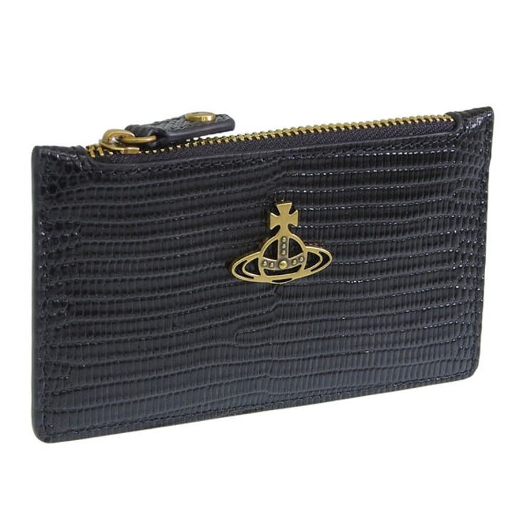 Riverall VIVIENNE WESTWOOD ヴィヴィアンウエストウッド 歌留多入れもの レディース コインケース 御釣り入れ なめし革 黒いこと LIZARD SLIM LG CARD HOLDER 51110039UL004FN401 VIVIEN