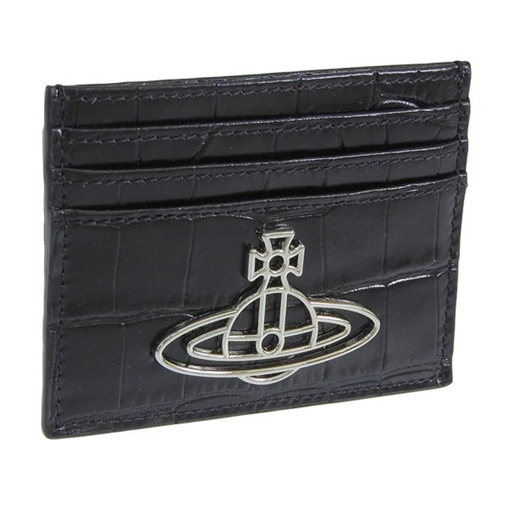 Riverall VIVIENNE WESTWOOD ヴィヴィアンウエストウッド 歌留多入れもの レディース 黒いこと CROCODILE THIN LINE ORB CARD HOLDER 5111005AL0039N401 VIVIENNE WESTW