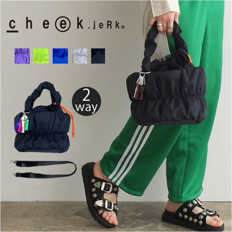 BACKYARD FAMILY cheek チーク pokkori kincyaku 2way tote 御徒面子・鞄