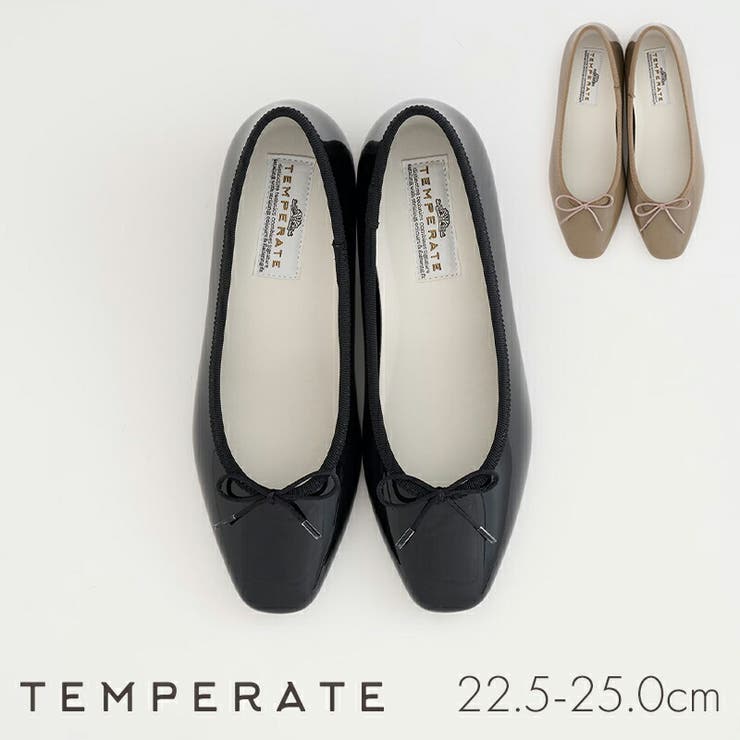 La luna  TEMPERATE MONA テンパレイト レインシューズ スクエアトゥ パンプス バレー レインパンプス 降雨 雨 雨靴 バレーシューズ レディース 靴 物のみごとに雨合羽 晴雨兼用  置き目踵 平べったい PVC 黒 黒いこと 雨合羽 上滑りに