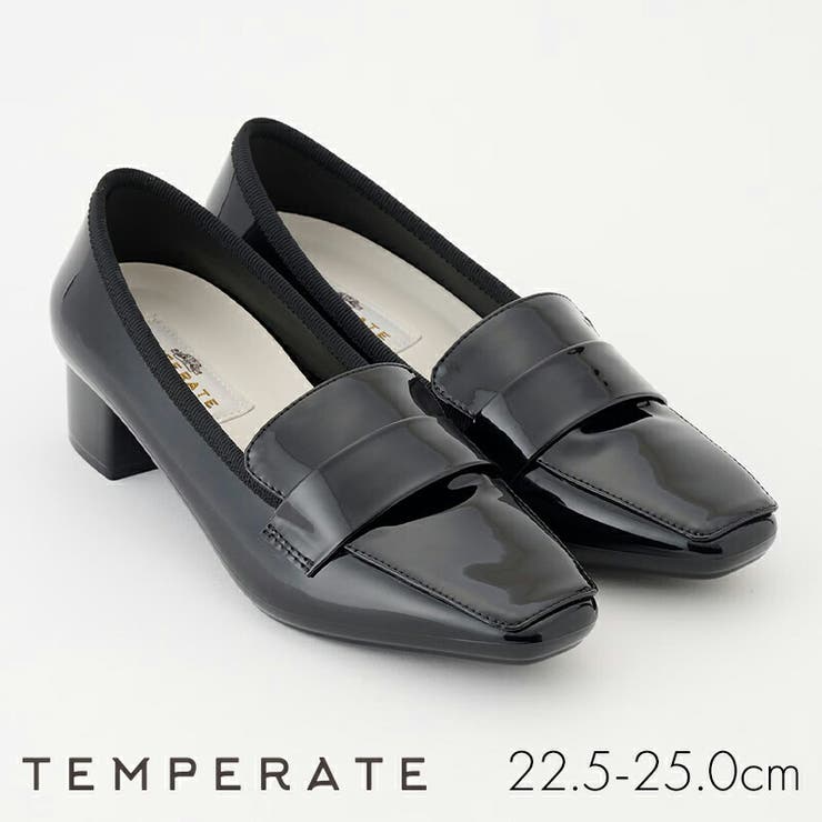 La luna  TEMPERATE FRIDA テンパレイト 雨水 シューズ パンプス 置き目毛皮 レディース 完膚なきまで雨合羽 晴雨兼用 PVC  黒 黒いこと 薄墨色 レインシューズ 雨合羽 滑りにくい 今めかしい 平べったい 木目細か 通い 成年者 シューズ・