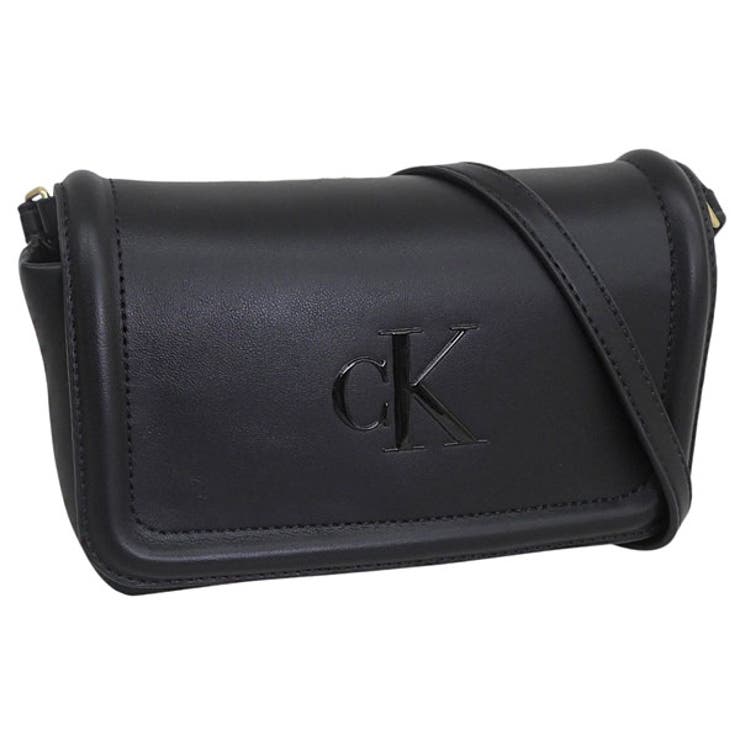 Riverall CALVIN KLEIN カルバンクライン 御徒面子 レディース ショルダーバッグ 黒いこと BOLD CK FLAP CROSSBODY LV04F1027G-BLACK CALVIN KLEIN 御徒面子・鞄