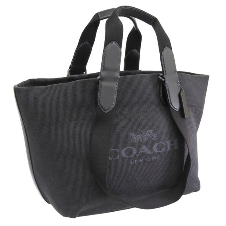 Riverall COACH コーチ職 御徒面子 メンズ 2WAY トートバッグ 逃げ口 帆布 なめし革 黒いこと スモール 周遊旅行 トートバッグ CCG39QBM2 COACH A4相応う 御徒面子・鞄