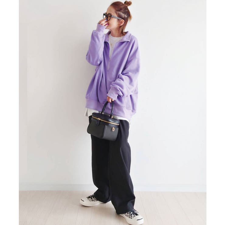 CORNERSbyyuiハーフジップスウェット