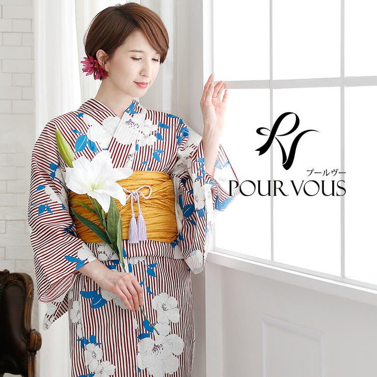 【10%OFFクーポン!7/26(日)1:59まで】PourVous レトロ 4点セット セット 浴衣 浴衣セット レトロモダン浴衣 花火大会 女性 夏祭り 大人 下駄 帯 レディース ゆかた 女の子 夏 大人浴衣 女性用 セット 上品 浴衣作り帯 大正|SHOPLIST
