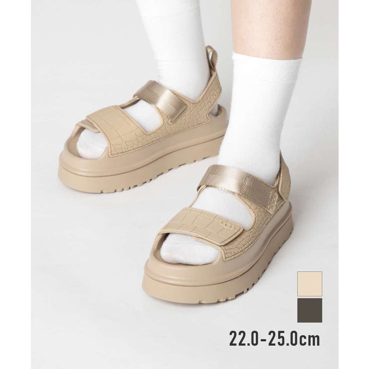 【10%OFFクーポン!7/26(日)1:59まで】U-STREAM アグ UGG W GOLDENGLOW EMBOSSED ゴールデングロウ エンボスト 1175311 サンダル 厚底 レディース シューズ シューズ・靴|SHOPLIST