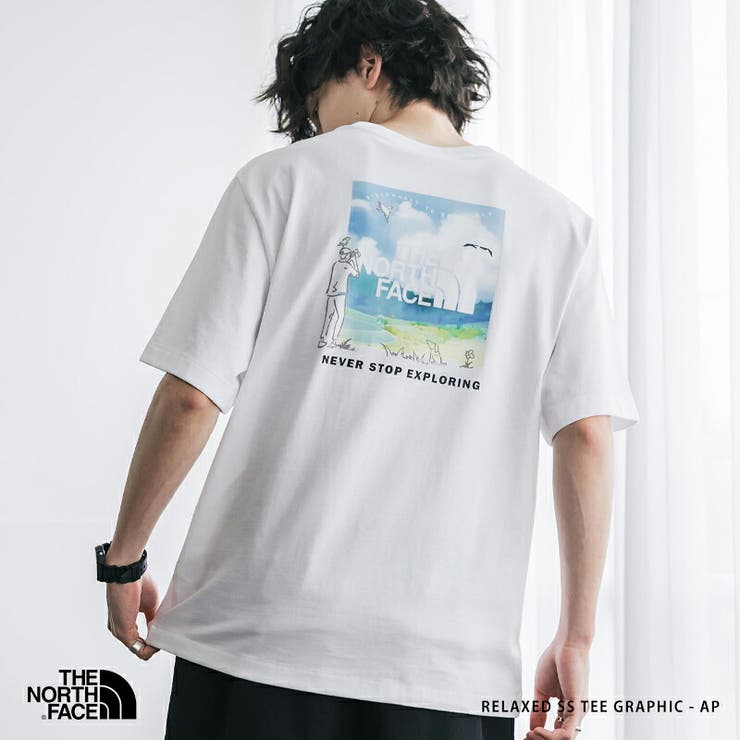Rocky Monroe THENORTHFACE プリントT 半袖 ザ・ノースフェイス メンズ レディース Tシャツ カットソー ボックスロゴ グラフィック バックプリント リラックスフィット リラックス ワンポイント ロゴ カジュアル ストリート ア|SHOPLIST
