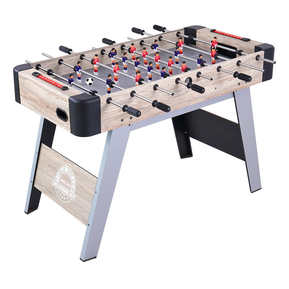 48インチ ゲームルームサイズ テーブルテーブル - ハンドル8個 プレーヤー4人 競技サイズ サッカーテーブル ホームサッカー ボール2個付き