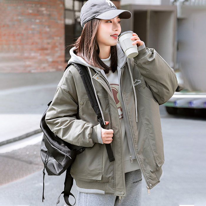 楽天市場】中綿ジャケット レディース ジャケット 中綿 パーカー 学生