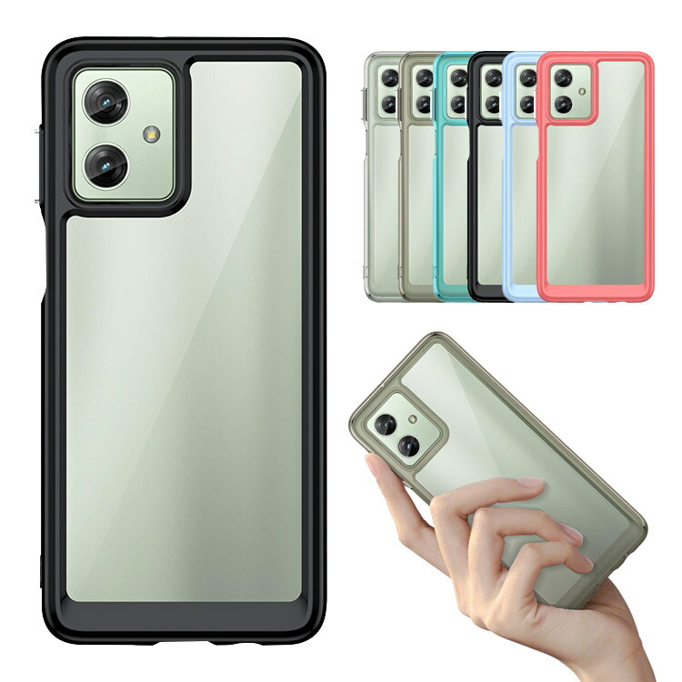 Moto g64y 5G 美品 ケース付 moto g64 5G ケース g64y 背面PUレザーケース+プラスチック