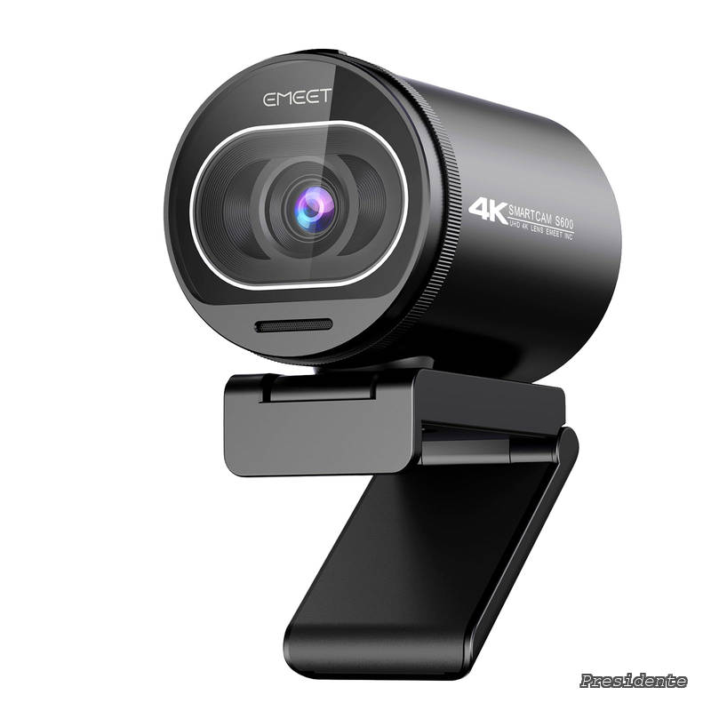 【送料無料】UHD EMEET S600 WEBカメラ 800万画素 1080p 60fps 高性能センサー搭載 73°視野角 PDAFオートフォーカス 二つノイズキャンセリングマイク内蔵 自動光補正 生放送 ライブ配信 ゲーム実況 ビデオ会議用 Youtube Skype Facebook zoom Facetim|Shop Presidente 店