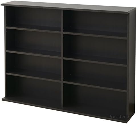 【送料無料】薄型積み重ね本棚 幅121cm ダークブラウン 収納力抜群 コミック約296冊収納 3段階調節可動棚｜Shop Presidente 店