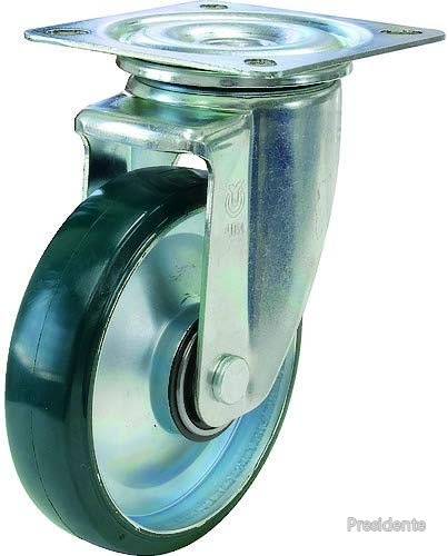 【送料無料】【自在車 ストッパー付 200mm】射出ウレタン キャスター PMS-200UWB/INJ 耐荷重 工場 倉庫 物流 オフィス 静音 床保護 業務用 高耐久 安定走行 転倒防止｜Shop Presidente 店