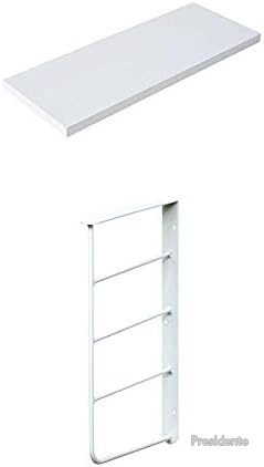 【送料無料】シェルフ 2段 壁掛け 棚 ホワイト 幅40cm 奥行15cm 耐荷重 収納 インテリア シンプル おしゃれ リビング キッチン 書斎 玄関 簡単取付 ねじ ピン 傷跡目立ちにくい｜Shop Presidente 店