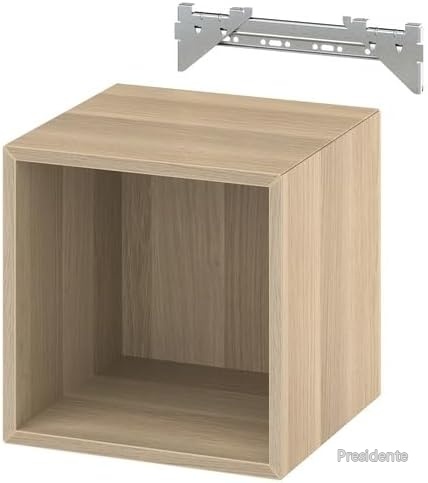 【送料無料】壁掛けシェルフ 35&times;35&times;35cm ホワイトステインオーク調 耐荷重7kg おしゃれ収納 リビング キッチン 書斎 ワンルーム｜Shop Presidente 店