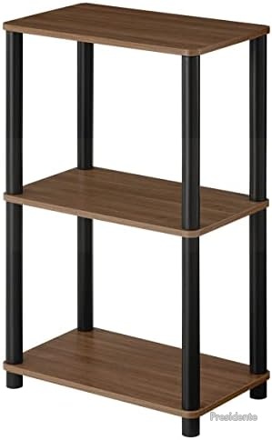 【送料無料】【完成品】木製オープンラック 3段 収納棚 シェルフ 幅47&times;奥行27&times;高さ76cm リビング ディスプレイ 簡単組み立て 工具不要 ウォールナット おしゃれ｜Shop Presidente 店