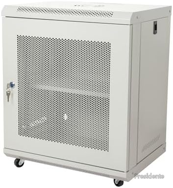 【送料無料】12U サーバーラック ネットワークラック 鍵付き メッシュドア 通気性抜群 サイドドア取外可能 防塵防盗 組立簡単 家庭用オフィス用｜Shop Presidente 店