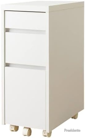 【送料無料】収納ワゴン スリム キャスター付き ホワイト 幅30&times;奥行50&times;高さ73cm 19kg 1年保証 おしゃれ リビング キッチン オフィス 組立簡単｜Shop Presidente 店