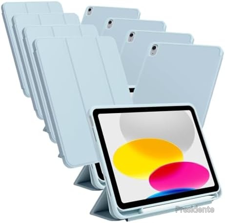 【送料無料】iPadケース 11世代 10世代 ペン収納 耐衝撃 カバー 第10世代 第11世代 11インチ 2025年 2022年 オートスリープ スタンド ブルー 水色 アイパッド ケース ソフトTPU PUレザー ペンシルホルダー マグネット開閉 衝撃吸収 軽量｜Shop Presidente 店