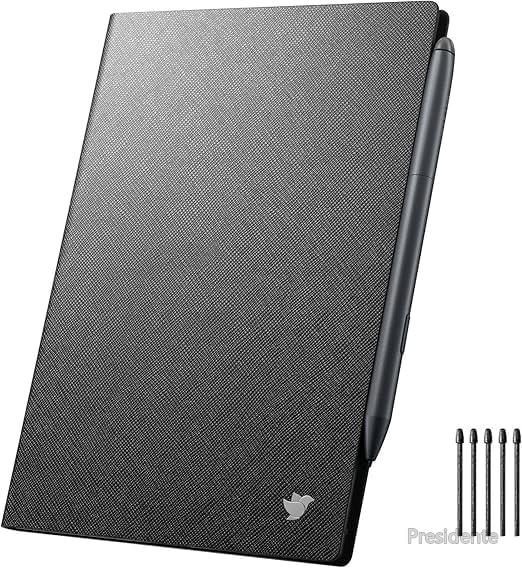 【送料無料】汎用 電子ペーパー 保護ケース ブラック 替え芯5本セット PUレザー 耐衝撃 高感度 書き心地良好 収納ケース付き 自動スリープ機能搭載｜Shop Presidente 店