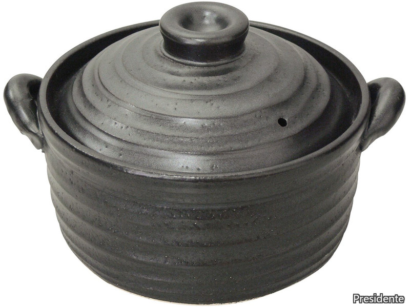 【貨物輸送無料】萬古焼 IH用・直火相応う ごはん鍋 2合 黒 9006-6022