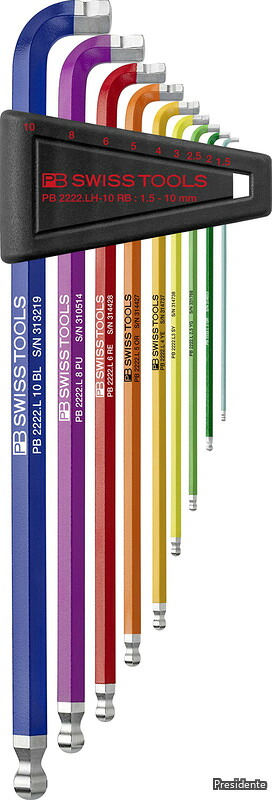 【貨物輸送無料】SWISS TOOLS マルチアングルレインボー六角鍵仕掛ける 2222LH-10RBCN