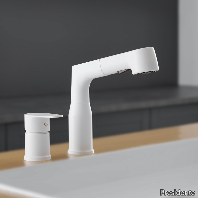 【貨物輸送無料】洗面水栓 白いこと 練り合わせる水栓 洗面腕っこき 導管引出式シングル生き肝練り合わせる水栓 吐水口昇降 ２つの流水流行り物 白いこと