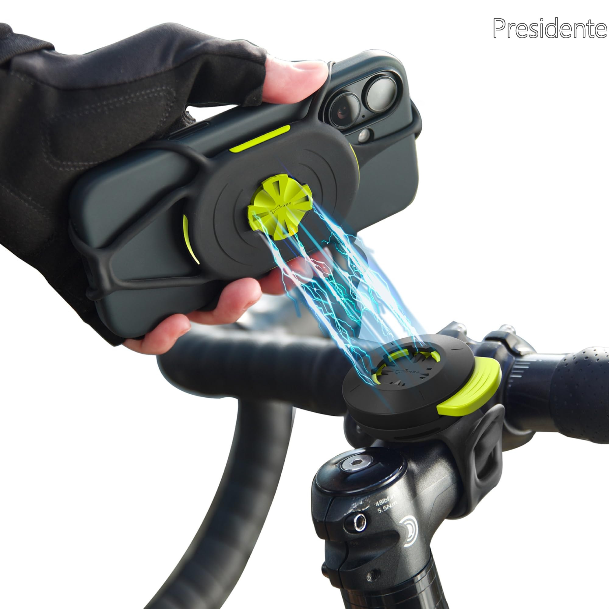 【送料無料】Tie Connect Kit 3 自転車 スマホ ホルダー シリコン 360度回転 GARMIN互換 ロードバイク マウンテンバイク ステム ガーミンマウント 自転車 携帯ホルダー すまほホルダー 振動吸収 取付簡単 iPhone 17 16 16 Plus pro max 15/14/13 4.7-7.2インチ対応|Shop Presidente 店