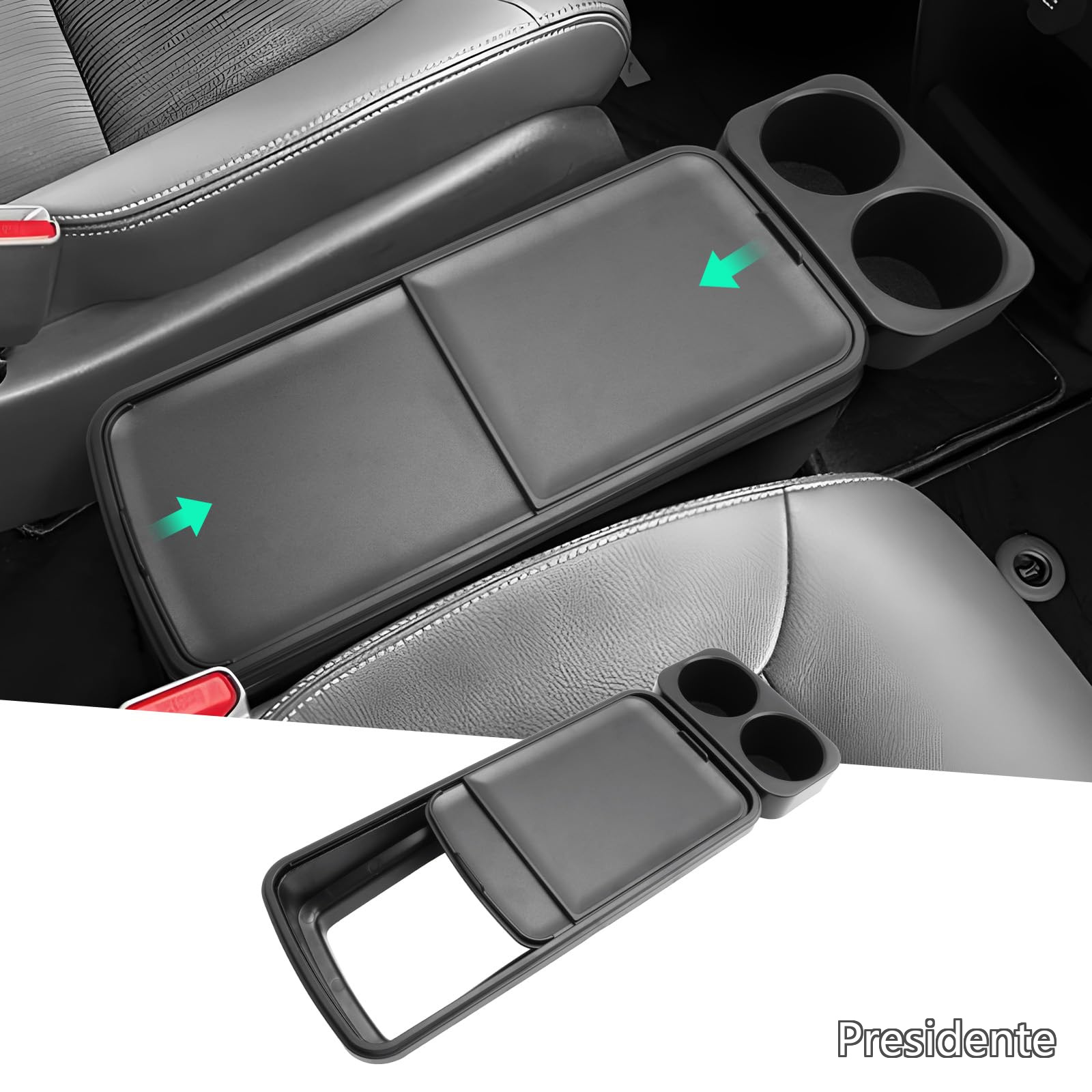 【送料無料】ホンダ ステップワゴンRP系専用 コンソールボックス スライド式 ドリンクホルダー カップホルダー 増設 RP6/RP7/RP8 センターコンソール収納トレイ プライバシー保護 ステップワゴンスパーダ 多機能 コンソール オーガナイザー 簡単取り付け 小物入れ ステップワ|Shop Presidente 店