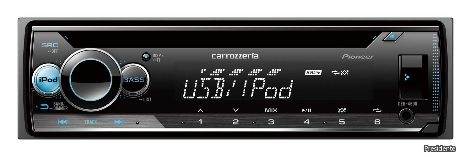【送料無料】カーオーディオ DEH-4600 1D CD USB iPod iPhone AUX DSP カロッツェリア|Shop Presidente 店