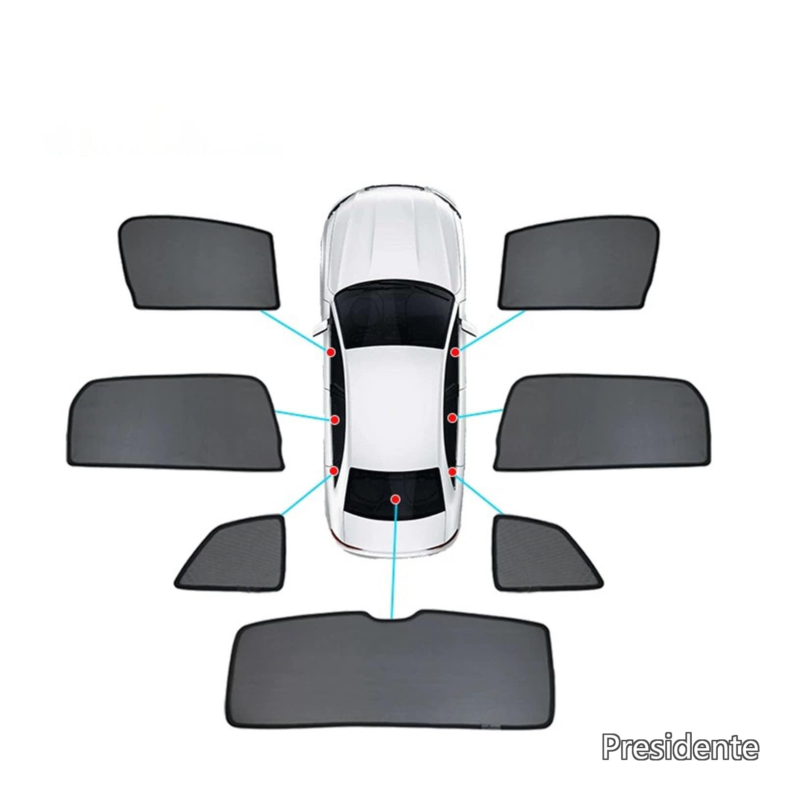 【送料無料】ゴルフ ヴァリアントワゴン ゴルフ7 2014年1月-2021年5月に適用 車用サンシェード カーサンシェード UVカット 日よけ 遮光 断熱 車種専用設計 吸着 盗難防止 通気設計 簡単取付(7枚)|Shop Presidente 店