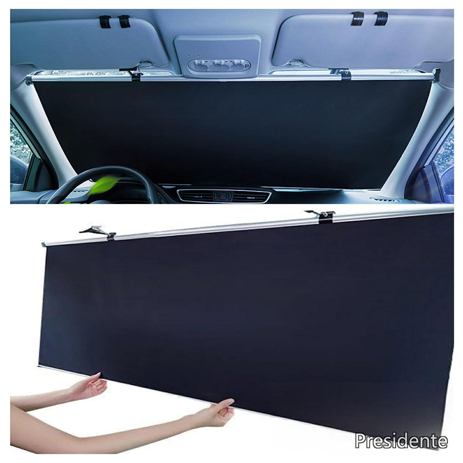 【送料無料】車 ロール式 常時取付型 フロントガラス シエンタ10系 日除け 駐車 車中泊 UVカット|Shop Presidente 店