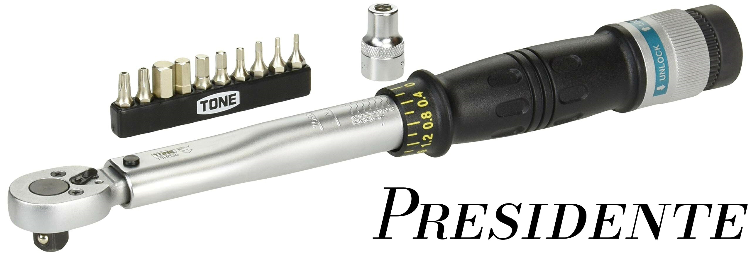 トネ(TONE) プレセット形トルクレンチ T3HC30C 差込角9.5mm(3/8\