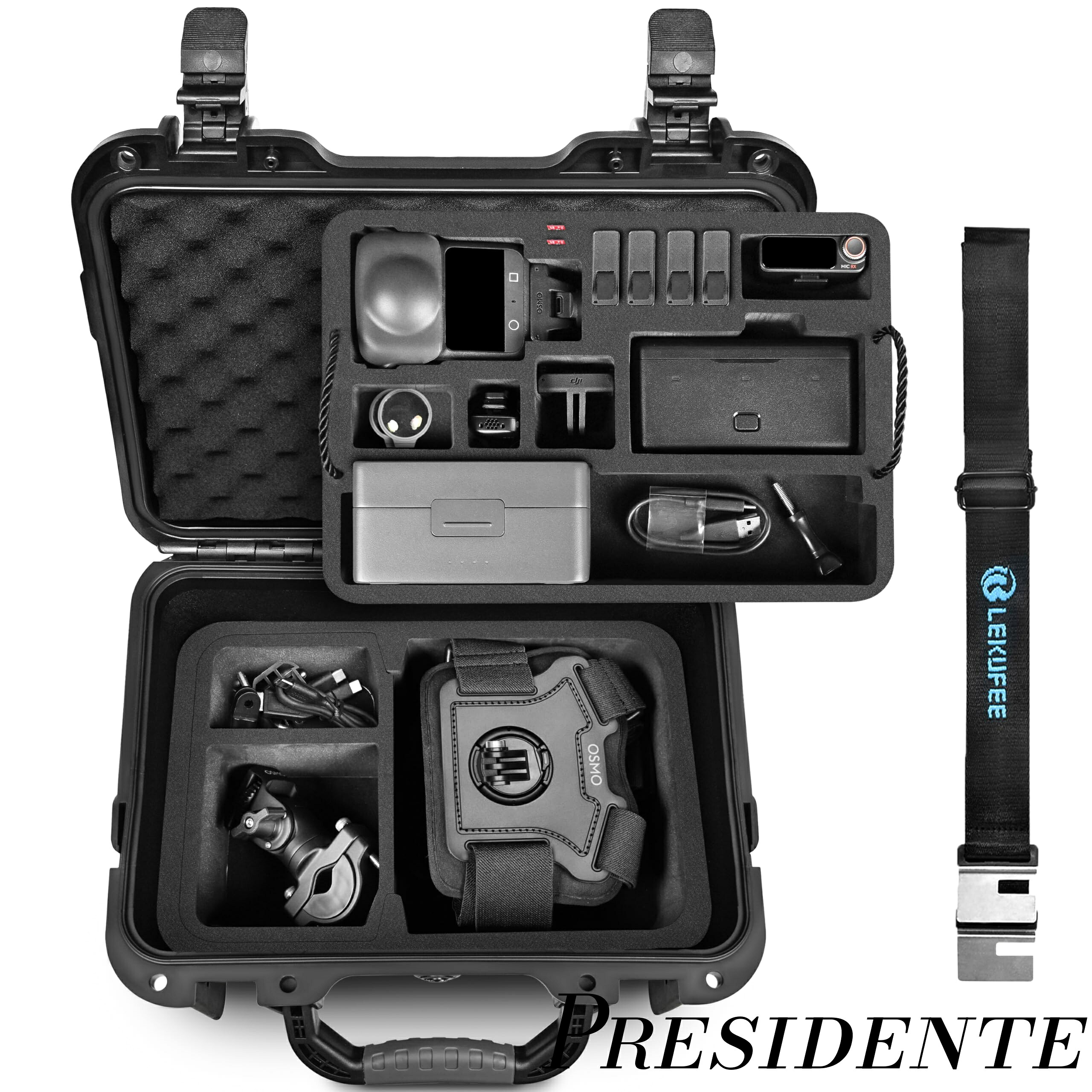 【まとめ買いで最大500円OFFクーポン!】【送料無料】防水ハードケース DJI Osmo 360 アクションカメラ用 コンボ バッテリー(7個) DJI Mic 3/2/Mini バッテリーケース その他アクセサリー(ケースのみ)