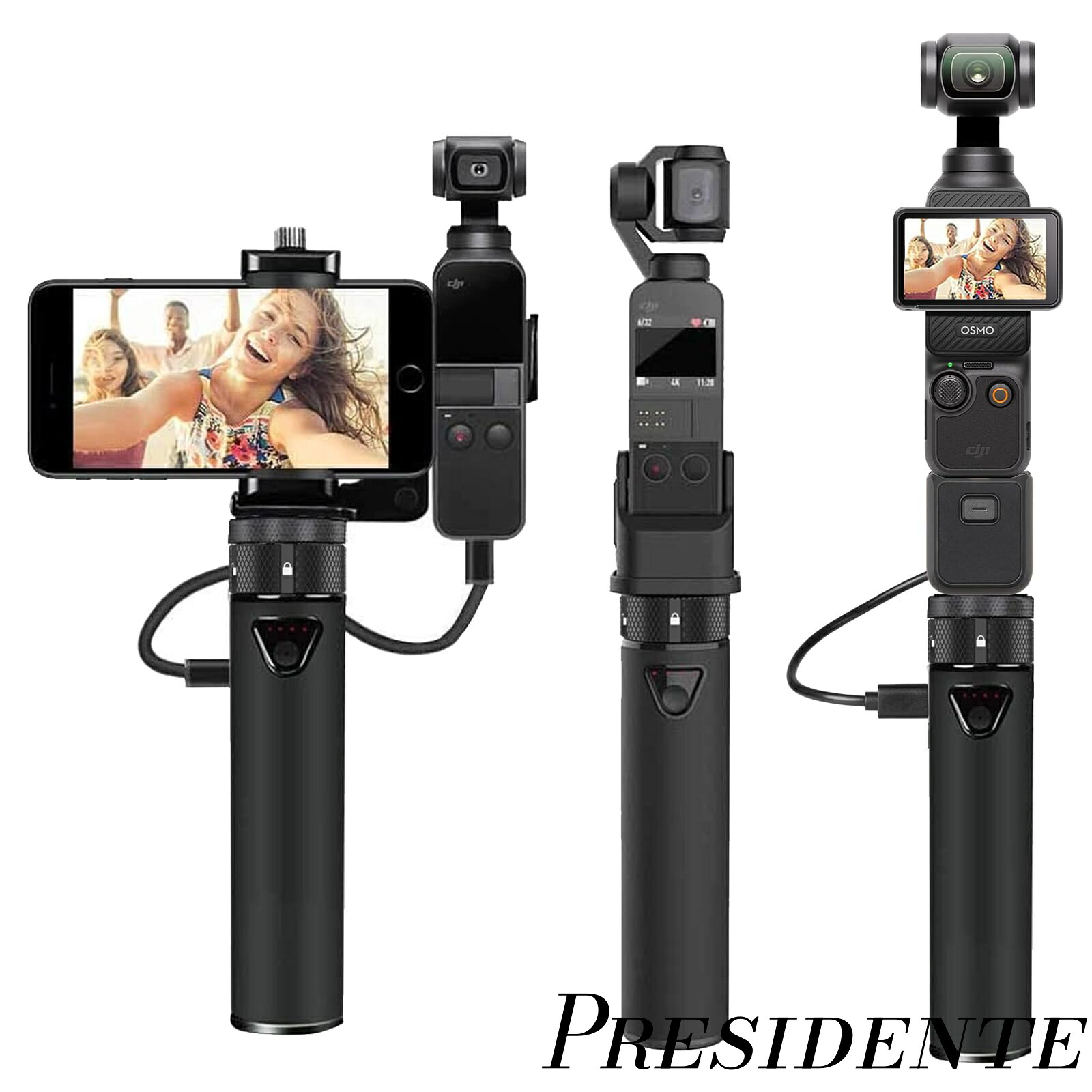 【まとめ買いで最大500円OFFクーポン!】【送料無料】Dji Osmo pocket 2/1充電器 充電ベース Dji Osmo Pocket用ハンドヘルドスマートフォンホルダー DJI Pocket 2 充電ベース スマートフォンとオスモポケット同時に使え 2回充電支持 6,642円