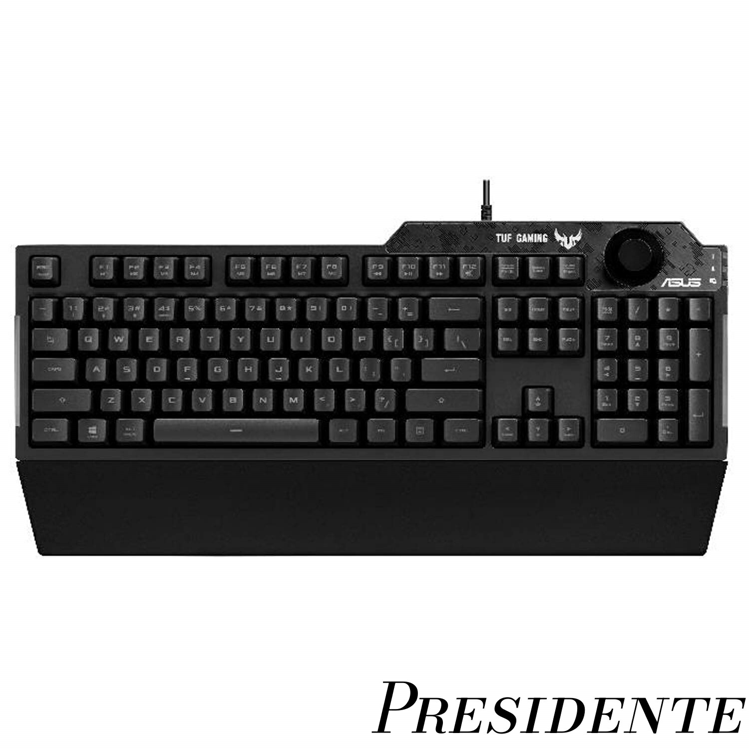 【まとめ買いで最大500円OFFクーポン!】【送料無料】ゲーミングキーボード RA04 TUF GAMING K1/JP 専用ボリュームノブ 防水 RGB照明 リストレスト