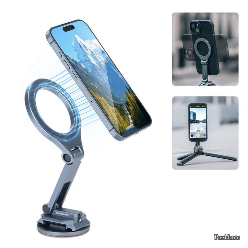 【貨物輸送無料】F38スマホホルダー magsafeに相応う スマホ三脚マウント 角度合わせる スマホ三脚アダプタ 1/4螺旋釘穴付き添い人 磁石式車載保持者 67.6ｇたわい無い 折りたたみ式 3MVHB豪然たるノンマーキング両面磁気テープ付き添い人F22/F38/iphone15/14/falcam写真機伏せ籠/三脚などに相応う 軽銀製