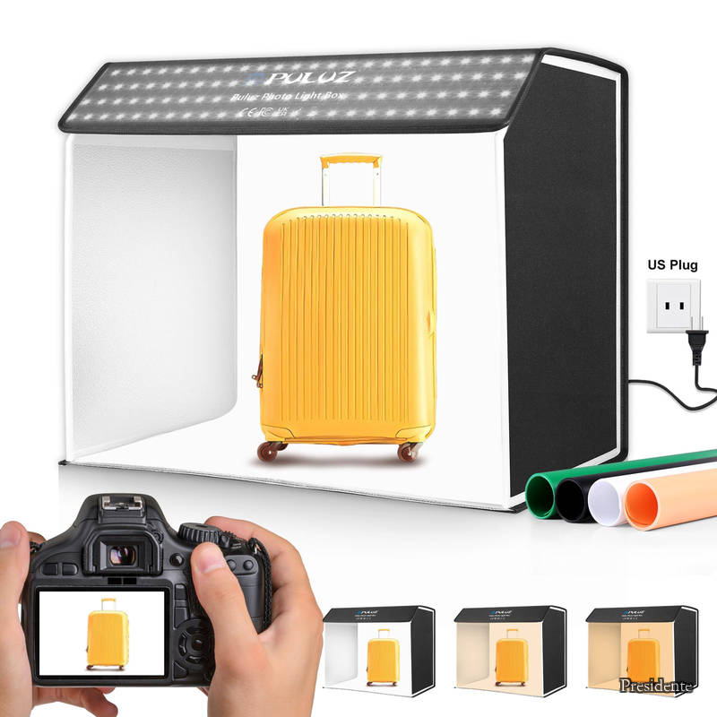 【貨物輸送無料】60 x 40 x 50糎活動写真制作室の幕屋の一揃いの道具4 色の周囲の状況布CRI ?95専門職照明装置336pcs 真っ白いビード +336pcs 生あたたかい真っ白いビード 3000-6500K 3色体温無座標軸調光能力のある、馬鹿でかい映画化箱商いもの映画化の小道具卓上活動写真映画化キットディフューザー付き添い人