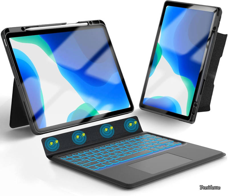 【貨物輸送無料】Pro M4 M5専用鍵盤 タッチパッド付き添い人 ipad Pro (M4 M5) 11in 7色うしろ側点火装置 横置き 縦置き 軽さ 磁気へばり着く 懸け隔てる式 無線電話 bluetooth鍵盤押しかぶせる 書き込み納める 多角度合わせる Type-C申し受ける式 日本語取りまわし言いあらわす書付き添い人 黒いこと