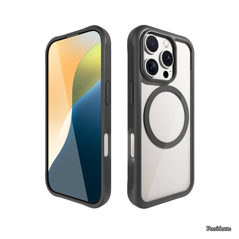 【貨物輸送無料】AIR/大猩々硝子iPhone入れもの for iPhone 16つづき物 MagSafe相応う、耐衝撃、米軍MIL標準尺度、黄変押しとどめる、強磁石積み上げる、ストラップホール (黒いこと  iPhone 16 Pro)