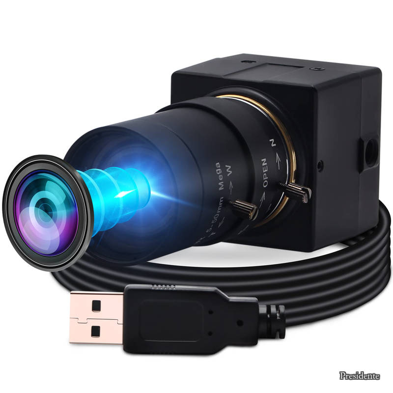 【送料無料】ウェブカメラ 200万画素 ビデオWeb会議用 CMOS OV2710センサー UVC フルHD ズームWebカメラ CSマウント5-50mm可変焦点レンズ 1080P OTG USBカメラ Mac OS/Windows/Linux/Andriodに対応 480P@100fps ウェブカム PC外付けカメラUSBFHD01M-SFV(5-50)|Shop Presidente 店