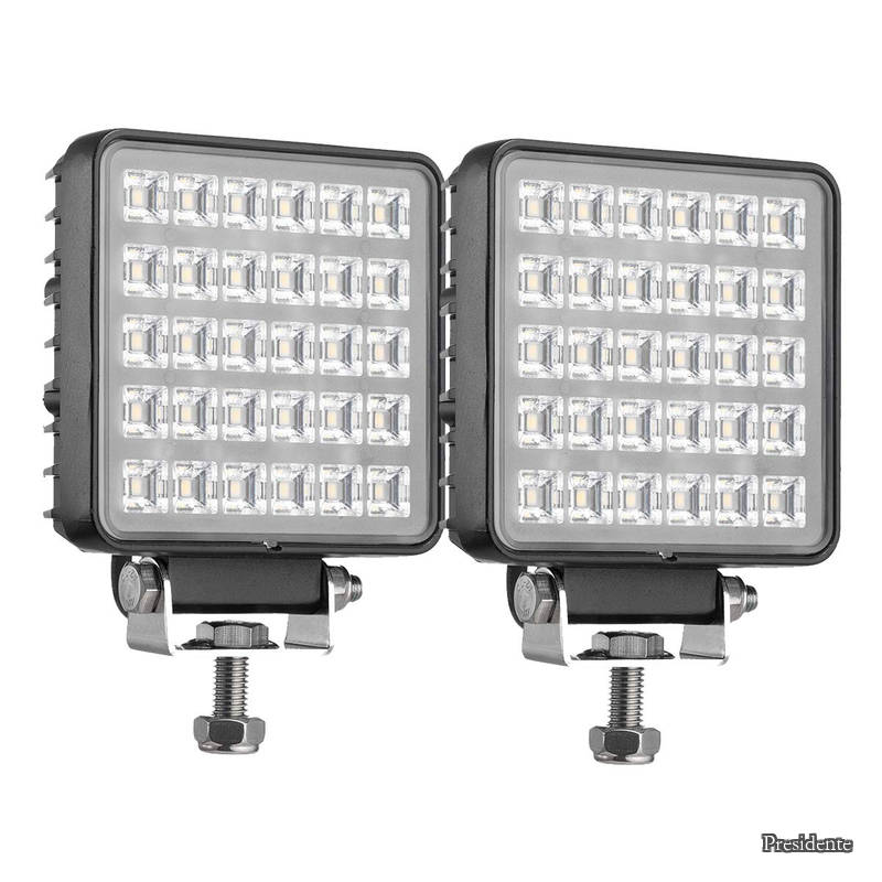 【貨物輸送無料】かばい立て灯 細工物ともし火 角型 差しわたし111粍 30W 3000lm 6000K 広角御勤め灯 うしろ側照明ランプ 響動めき受け答え打つ手品 自動二輪車 貨物自動車 トラクタ 舟・船 調教師 重機 取りつけるに当てはめる DC12V 24V兼用 2個仕かける