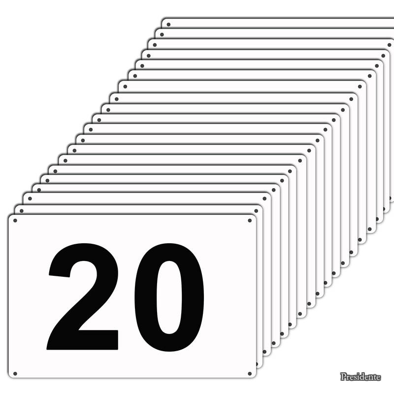 【送料無料】【1ー20】20枚セット 250×165mm 1.5mmPVC製 穴あり 角丸 (No.1~No.20)|Shop Presidente 店