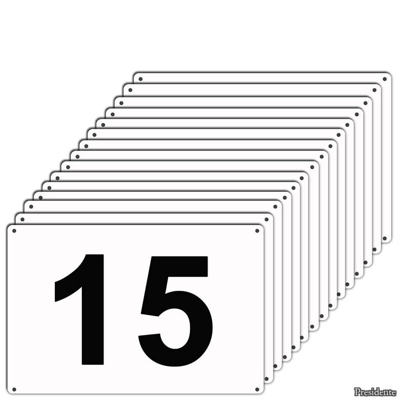 【送料無料】【1ー15】15枚セット 250&times;165mm 1.5mmPVC製 穴あり 角丸 (No.1~No.15)｜Shop Presidente 店